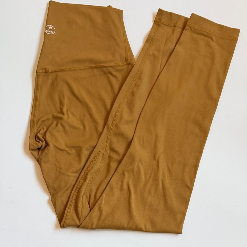 Gold mustard High-Waisted Leggings